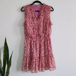 Gypsies & Moondust Pink Floral Printed Dress Size L